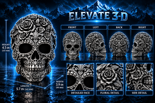 Ornate Rose Skull