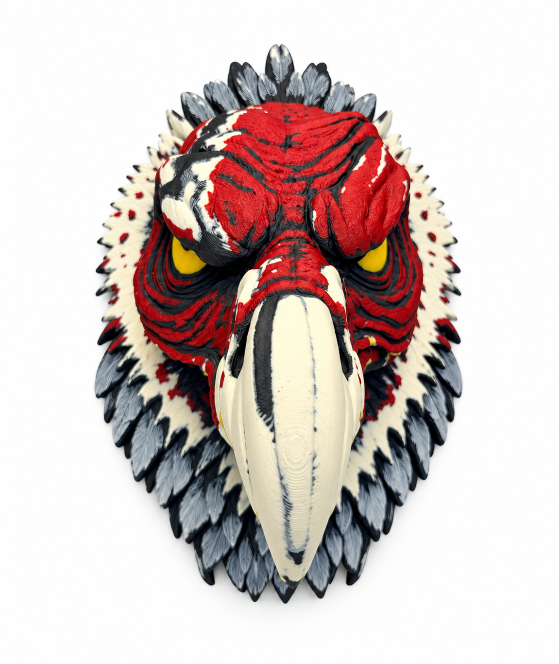 Vulture Head Wall Mount, Gothic 3D Printed Wall Art.